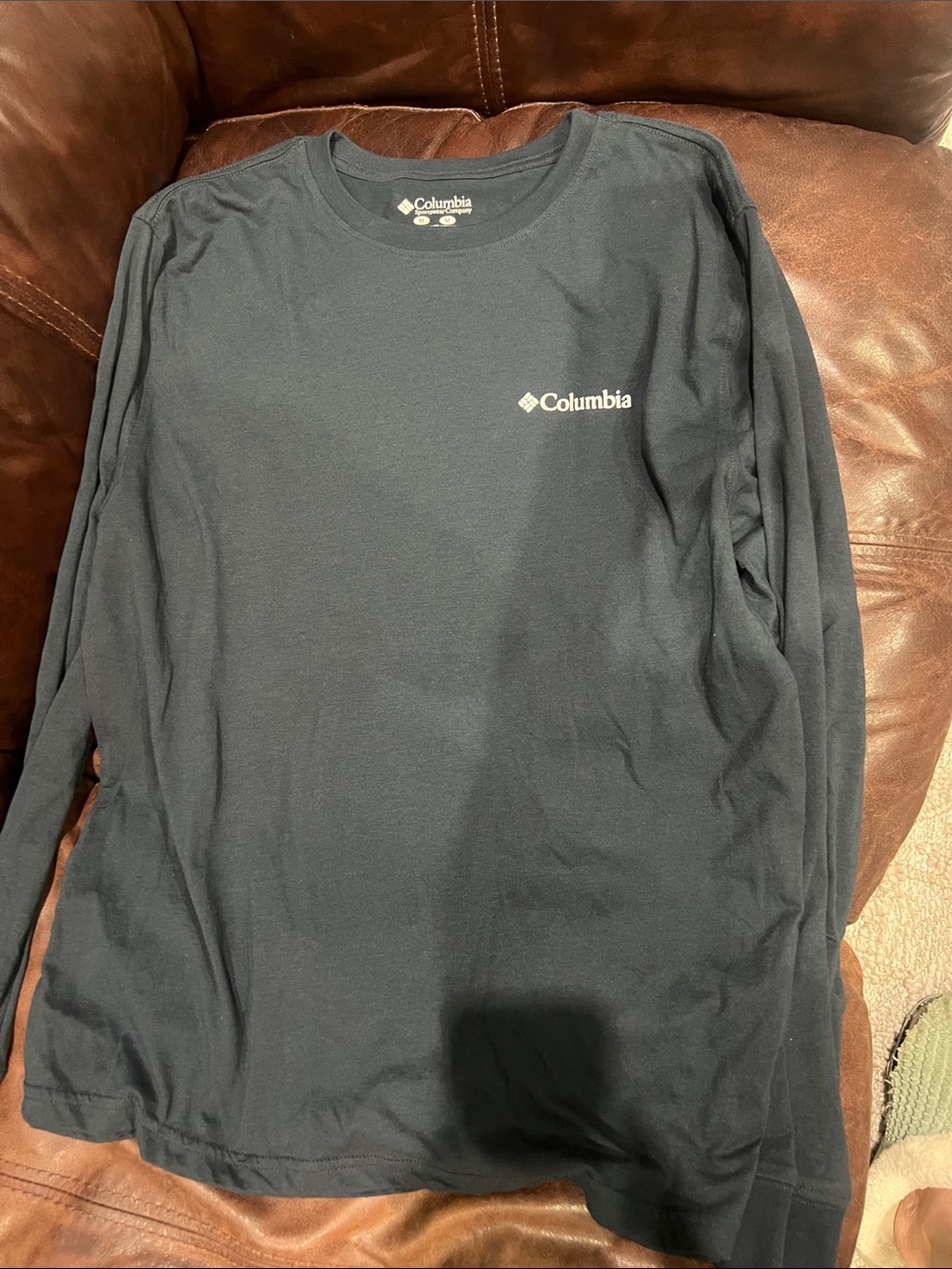 Columbia Black Long-Sleeve Logo Tee Medium